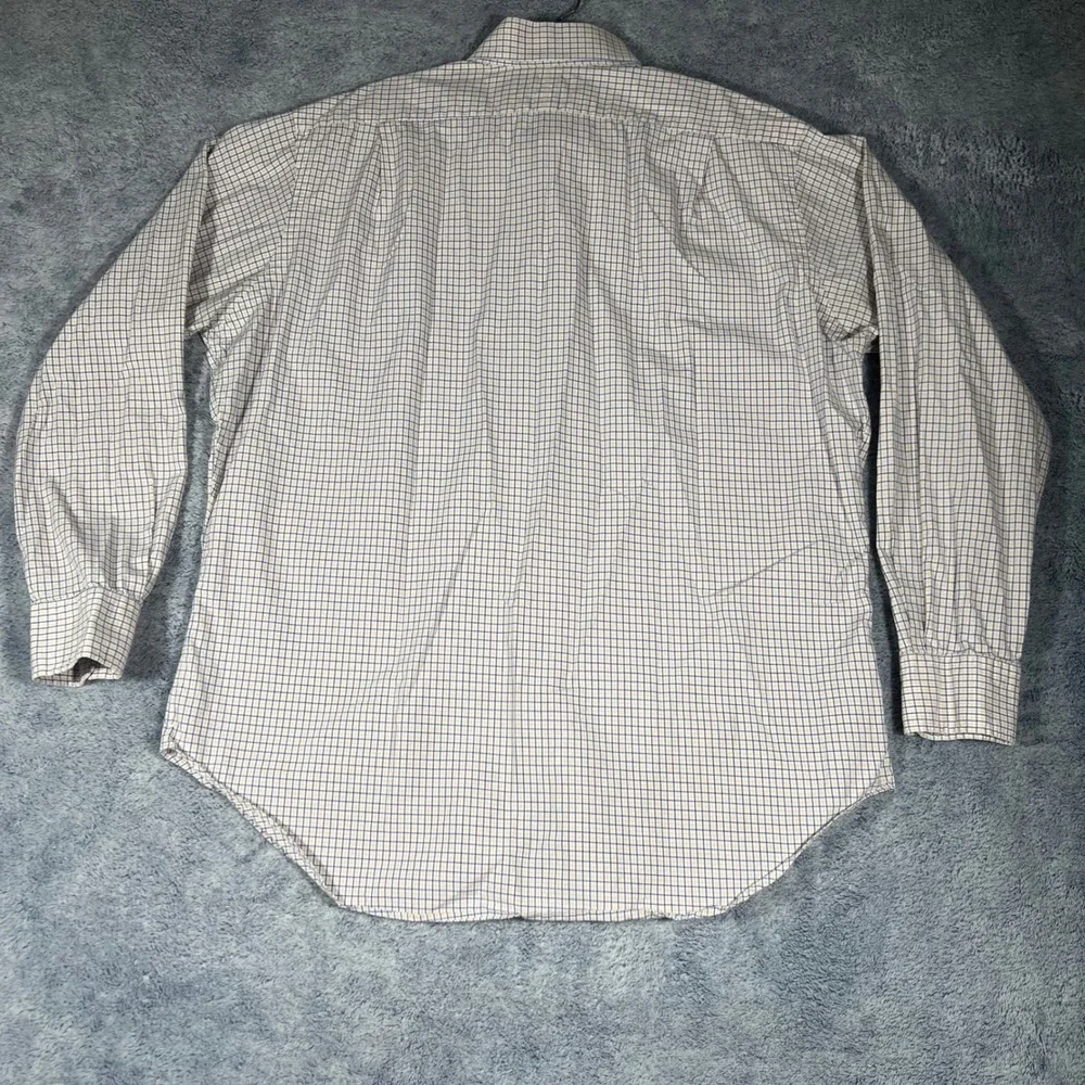 Polo Ralph Lauren Regent Classic Fit Check Shirt Mens 16.5 34/35 Blue Orange